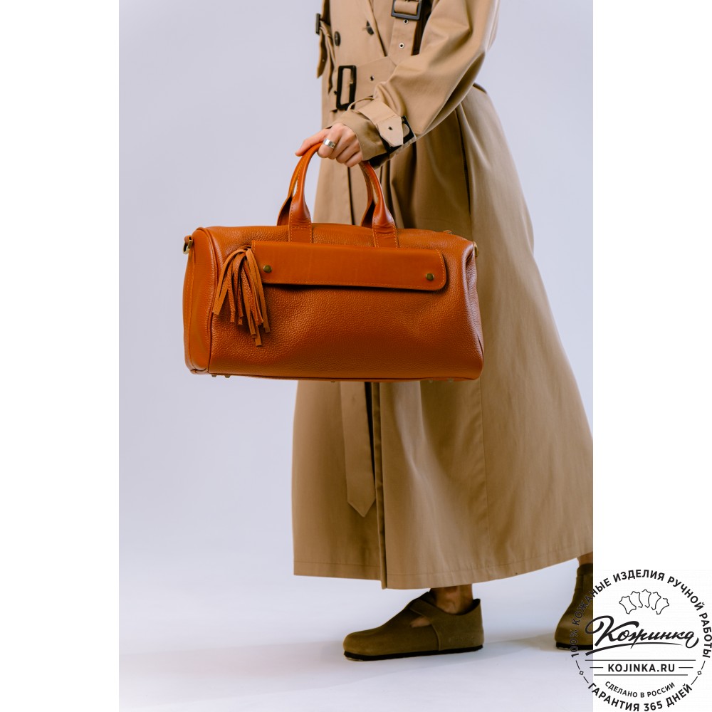 Женская кожаная сумка "Византия" (рыжая)